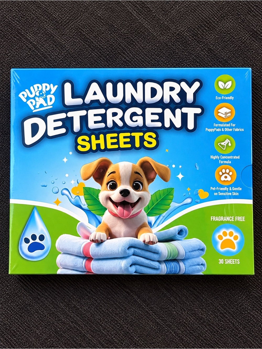Puppy Pad Laundry Detergent Sheets 30 Loads NEW Sealed Pet Friendly